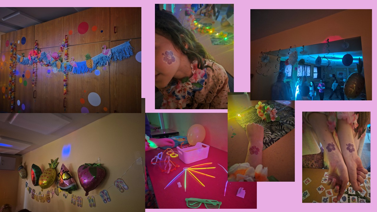 Hawaii-Party der Vierties